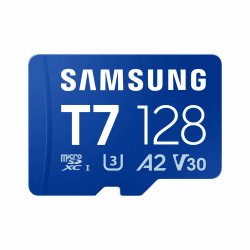 Samsung T7 microSD-Karte, 128 GB, Speicherkarte für Mobile Games auf Smartphones, Tablets und Handheld-Konsolen, UHS-I U3, Full HD & 4K UHD, 170 MB/s Lesen, MB-MB128T/WW Angebot bei HelloDeals