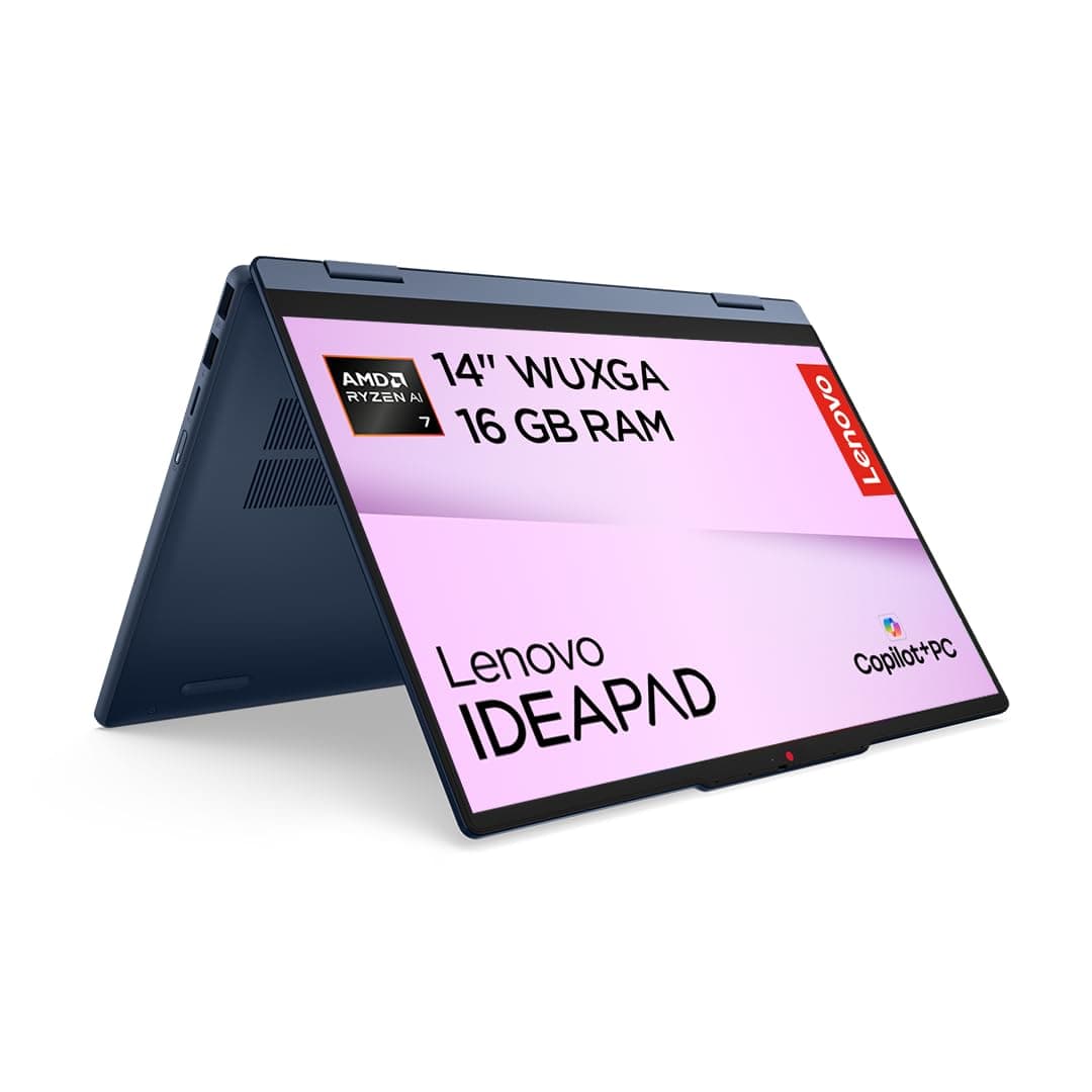 Lenovo IdeaPad 5 2in1 Laptop | 14" WUXGA Touch Display | AMD Ryzen 7 250 | 16GB RAM | 512GB SSD | AMD Radeon 780M | Windows 11 | QWERTZ | exkl. Farbe in Cosmic blau | 3 Monate Premium Care Angebot bei HelloDeals