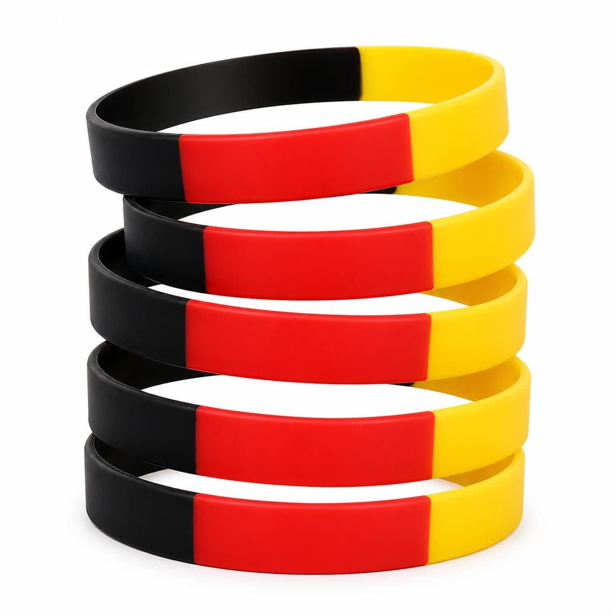 TK Gruppe Timo Klingler Fanarmband Fanartikel Armband Silikonband Band Deutschland zu WM Weltmeisterschaft - Europameisterschaft 2026 - schwarz, rot, gold 18 Angebot bei HelloDeals