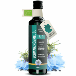 Schwarzkümmelöl ungefiltert Bio kaltgepresst 250ml & ohne Zusatzstoffe – Ägyptisches Black Seed Oil Nigella Kümmelöl mit hohem Thymochinongehalt aus deutscher Ölmanufaktur 250 ml Grün Angebot bei HelloDeals