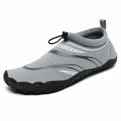 Mishansha Unisex Badeschuhe Barfuß Schnelltrocken Aquaschuhe Gr.36-46 | Herren Wasserschuhe, Damen Schwimmschuhe, Unisex Strandschuhe, Atmungsaktiv 43 EU Anthrazitgrau Angebot bei HelloDeals