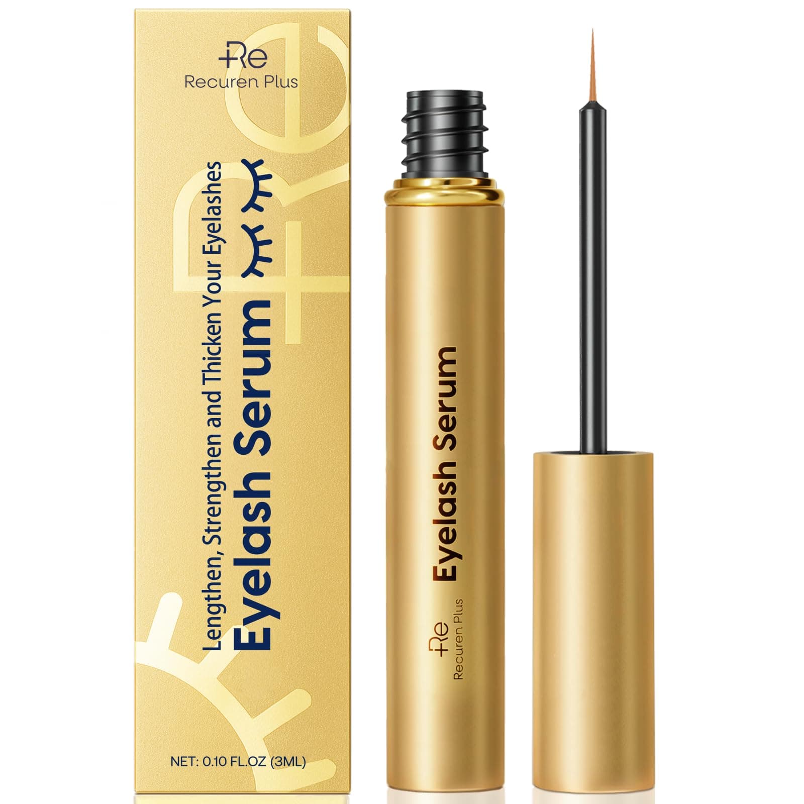 Wimpernserum Wimpern Wachstum Lash Serum: Fortgeschrittene Formel Eyelash Serum ohne Hormone für Wimpernwachstum – natürlich, vegan 0.1 Fl Oz (Pack of 1) Soft Gold Angebot bei HelloDeals