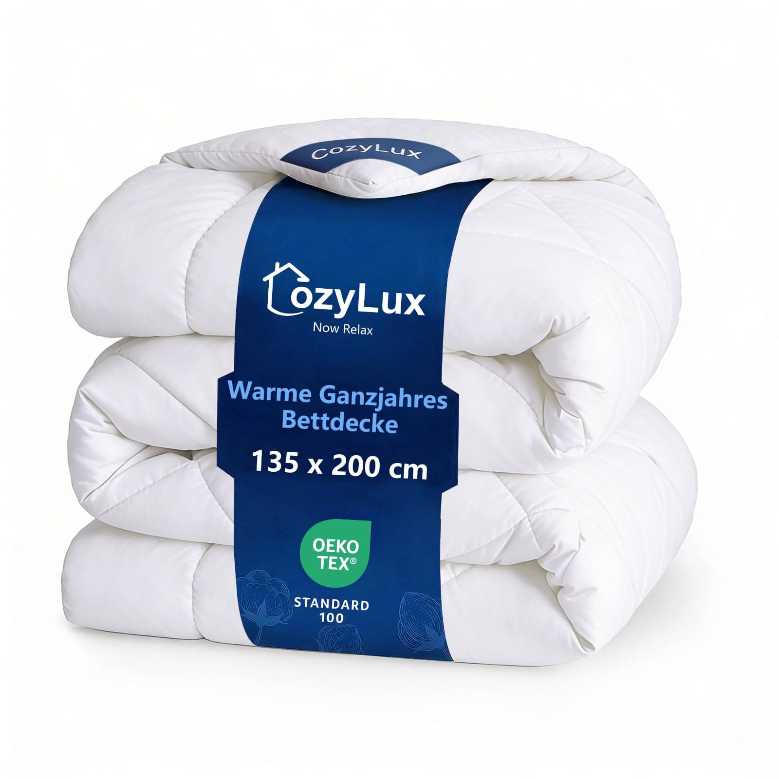 CozyLux Bettdecke 135x200 für 4 Jahreszeiten - Bettdecke Ohne Bezug 135x200 cm Mikrofaser - Füllung 300GSM - Steppdecke mit 4 Eckschlaufen, Oeko-TEX 100, Maschinenwäsche, 200x135, Weiß 135x200 cm Weiß Angebot bei HelloDeals