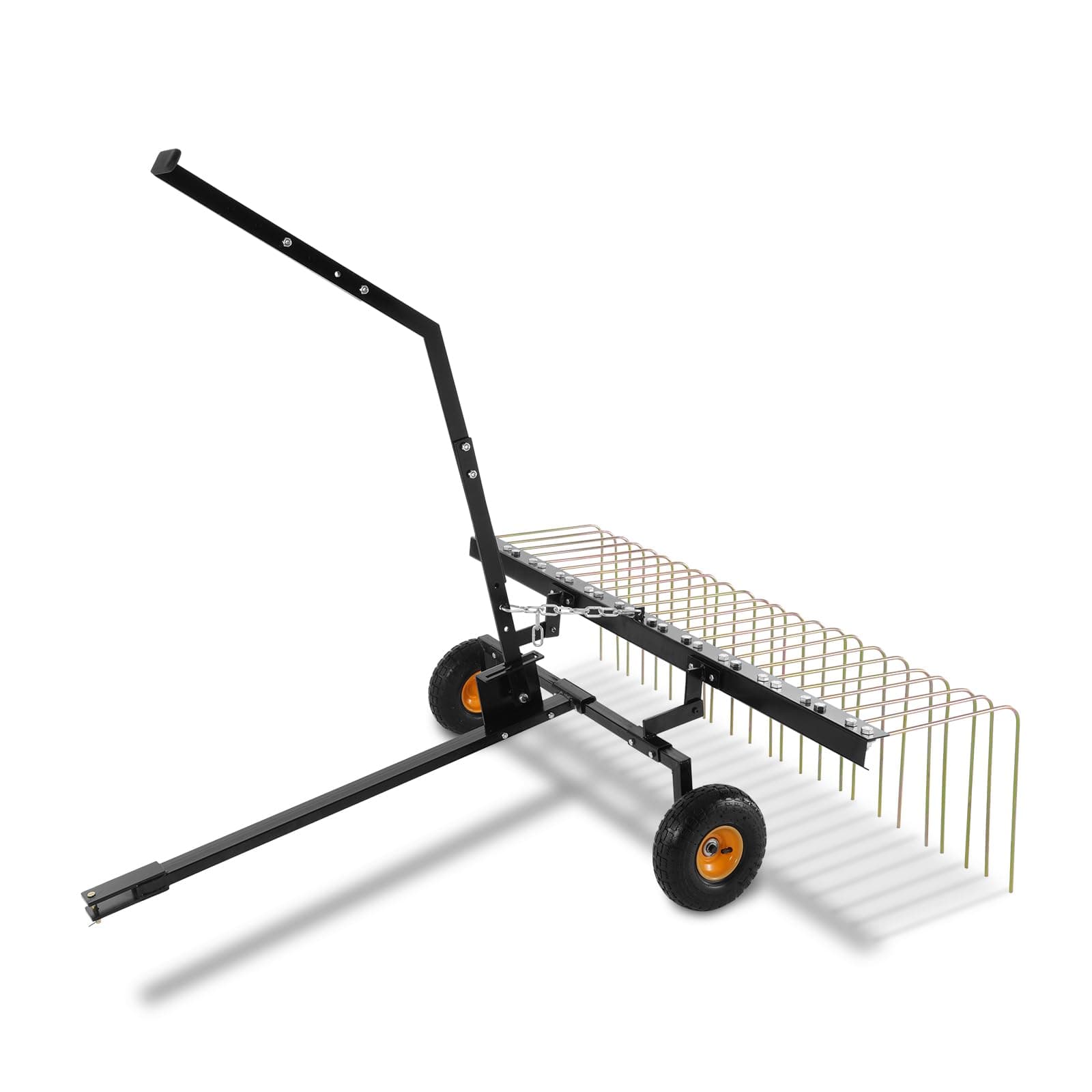 VEVOR Vertikutierer, 60-Zoll-Vertikutierer mit 24 Stahlzinken, Rasenvertikutierer für ATV oder Mäher, Rasenrechen mit Hebegriff für Laub, Tannennadeln und Gras Angebot bei HelloDeals