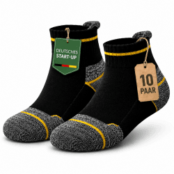 MOUNTREX® Arbeitssocken - Herren Socken - Herrensocken, Work Socks - 10/20 Paar 43-46 Schwarz | 10 Paar - Sneakersocken Angebot bei HelloDeals