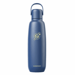 Sodastream Fizz & Go Edelstahl-Sprudlerflasche 0,9 l, doppelwandig isolierte Thermosflasche, hält warm & kalt, für kohlensäurehaltige Getränke, kompatibel mit DUO, TERRA, ART, ENSO & mehr, Storm Blau Angebot bei HelloDeals
