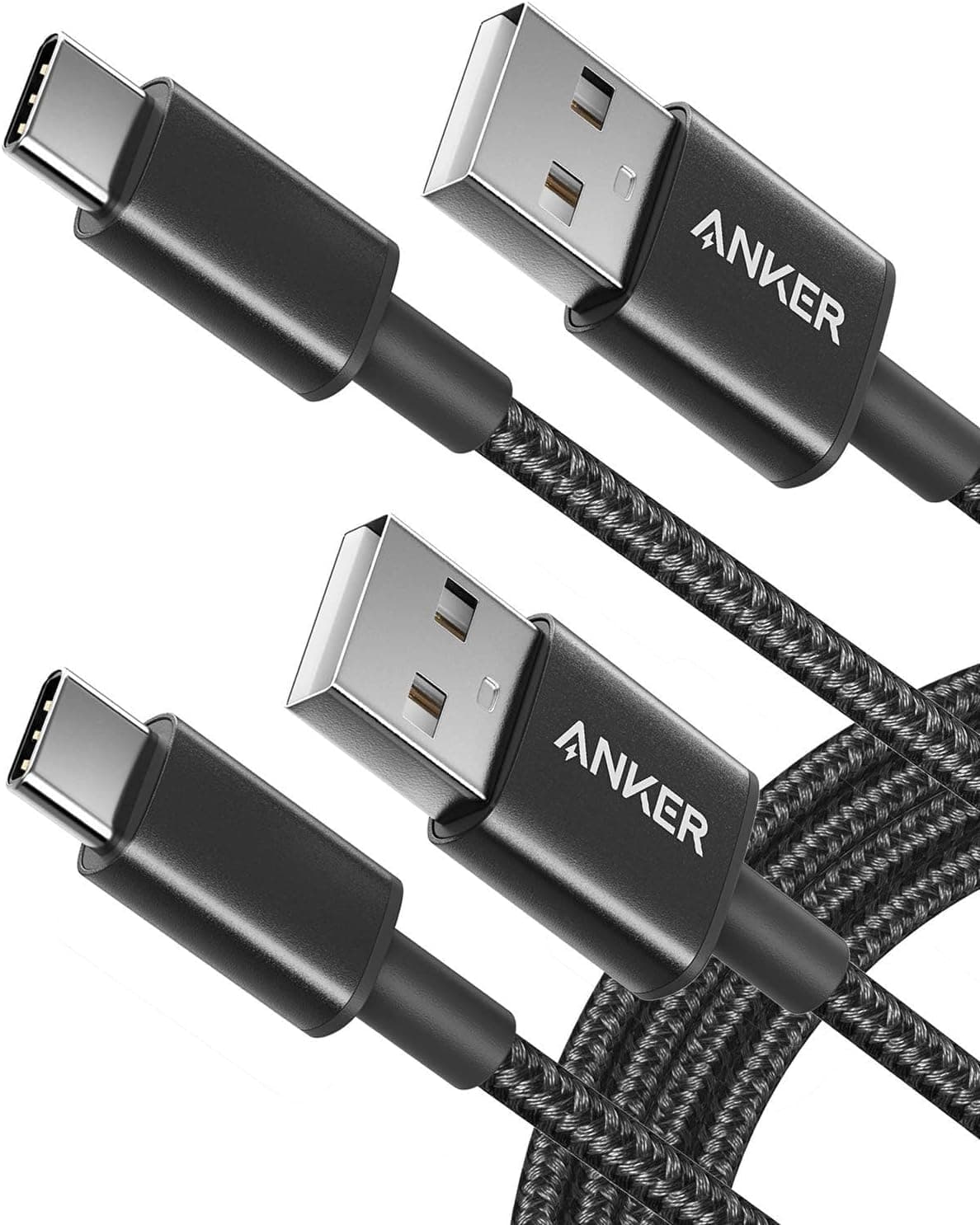 Anker USB C Kabel, [2 Stück 1,8m] 3.1A USB auf USB C Kabel, Nylon Geflochten Schnellladekabel USB C Ladekabel für iPhone 17 Pro Max/16/15 Serie, Samsung Galaxy S25/S24, MacBook Pro/Air, iPad Pro/Air 2 x 1.8 m Schwarz Angebot bei HelloDeals