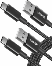 Anker USB C Kabel, [2 Stück 1,8m] 3.1A USB auf USB C Kabel, Nylon Geflochten Schnellladekabel USB C Ladekabel für iPhone 17 Pro Max/16/15 Serie, Samsung Galaxy S25/S24, MacBook Pro/Air, iPad Pro/Air 2 x 1.8 m Schwarz Angebot bei HelloDeals