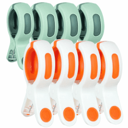 8 Stück Große Handtuchklammern für Strandliegen, Winddicht Wäscheklammern, Strandtuch Klammern, Badetuch Klammern Stabil Towel Clips für Sonnenliegen Pool Stuhl Liege Bettwäsche Kleidung Weiß-grün Angebot bei HelloDeals