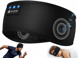 LOVE EYE Bluetooth Schlafkopfhörer Stirnband, Ultradünne Kopfhörer zum Schlafen für Seitenschläfer, Weiches Schlaf Headband mit Bluetooth 5.4 für Yoga, Reisen und Sport, Schwarz Tiefschwarz Angebot bei HelloDeals
