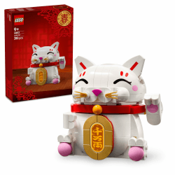LEGO Glückskatze - Bauset für Erwachsene - Modellbau mit Tierfigur mit winkender Pfote sowie Goldmünze - Katzenfigur zum Bauen - DIY Deko Set - Kreatives Geschenk für Kinder & Erwachsene - 40813 Angebot bei HelloDeals