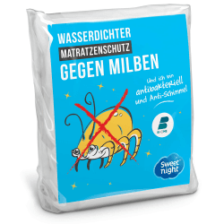 SWEET NIGHT - Matratzenschoner 180x200 cm | wasserdichte und Anti-Staubmilben-Matratzenauflage | 100% Baumwollvlies | Leise und atmungsaktiv | Geeignet für Dicke Matratzen Angebot bei HelloDeals