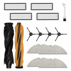 Zubehör Ersatz für Dreame D20 Saugroboter, 1 Hauptbürste, 4 HEPA Filter, 4 Seitenbürsten, 4 Wischtücher, 1 Reinigungsbürste D20 Zubehör Angebot bei HelloDeals
