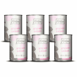 MjAMjAM - Premium Nassfutter für Katzen - saftiges Huhn und Wildlachs, 6er Pack (6 x 400 g), getreidefrei mit extra viel Fleisch Huhn + Wildlachs 400 g (6er Pack) Angebot bei HelloDeals