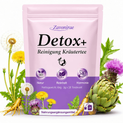 Detox Tee zum Abnehmen- 28 tages Kräutertee Mit pflanzlichem Leber Komplex aus Mariendistel, Artischocke & Löwenzahn, Für Verdauung, Balance & leichtes Körpergefühl – für deine tägliche Routine lila Angebot bei HelloDeals