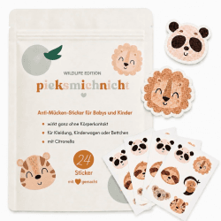 Anti-Mücken-Aufkleber für Babys und Kinder mit Tiermotiven | mit Citronella-Öl | 24 Stück | Mückenschutz Insektenschutz Mückensticker Patches Pflaster (Animals) Bunt Wildlife Angebot bei HelloDeals