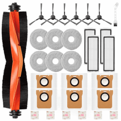 30 Stück Zubehör für Xiaomi X20 Plus/X10 Plus Saugroboter Ersatzteile,6 Staubbeutel 6 Wischpad 1 Hauptbürste 6 Seitenbürsten 4 HEPA Filter 1 Reinigungsbürs 30 Stück für X20 Plus/X10 Plus Angebot bei HelloDeals