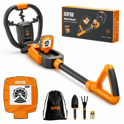 SUNPOW Metalldetektor Kinder – Schatz-Animation & wasserdichte Suchspule – Höhenverstellbar 60–70cm – Leicht & Kindersicher – Komplettset Für Kinder 6–12Jahre Orang Angebot bei HelloDeals