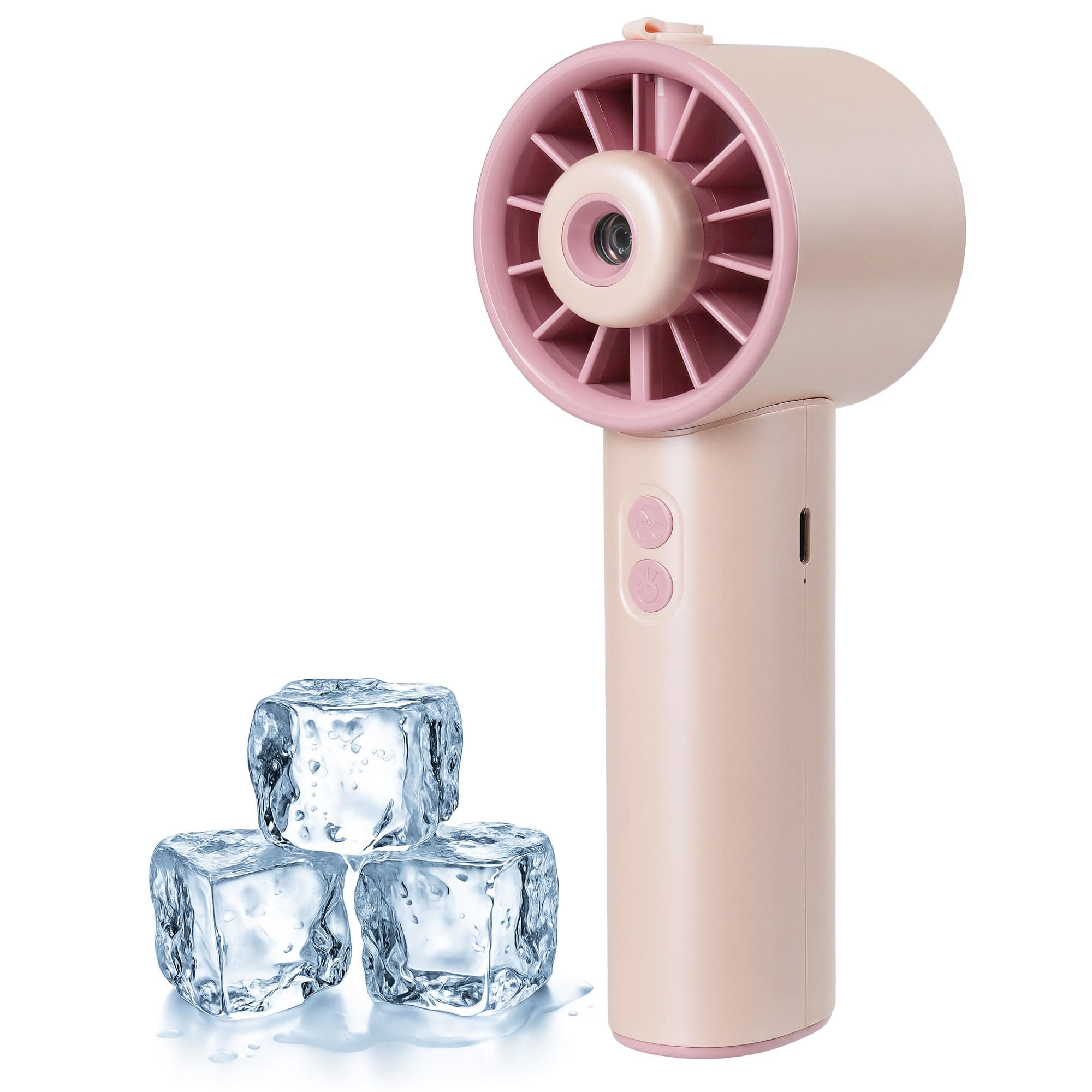 AWAVE ElecTrust Tragbarer Handventilator mit Wasserkühlung Sprühnebel, Akku USB Wiederaufladbar, 3 Geschwindigkeiten, Mini Ventilator mit Wasser, kleiner Ventilator für Büro Reise Camping, Rosa Angebot bei HelloDeals