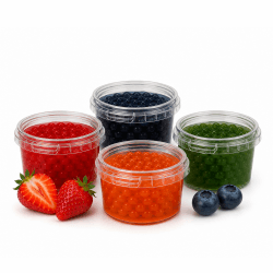 ONHA Bubble Tea Perlen Set - 4er Pack mit Popping Boba Fruchtperlen - fruchtige Tapioka servierfertig - 100% vegan und glutenfrei - Erdbeer, Pfirsich, Apfel, Blaubeere Angebot bei HelloDeals