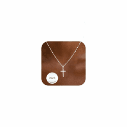 Avotto Kreuz Kette Damen Silberkette 925 Cross Necklace Women, Silber Kreuz Kette Damen Halskette Kreuz Ketten Silber Jewellry Gifts Silber-Circle Angebot bei HelloDeals