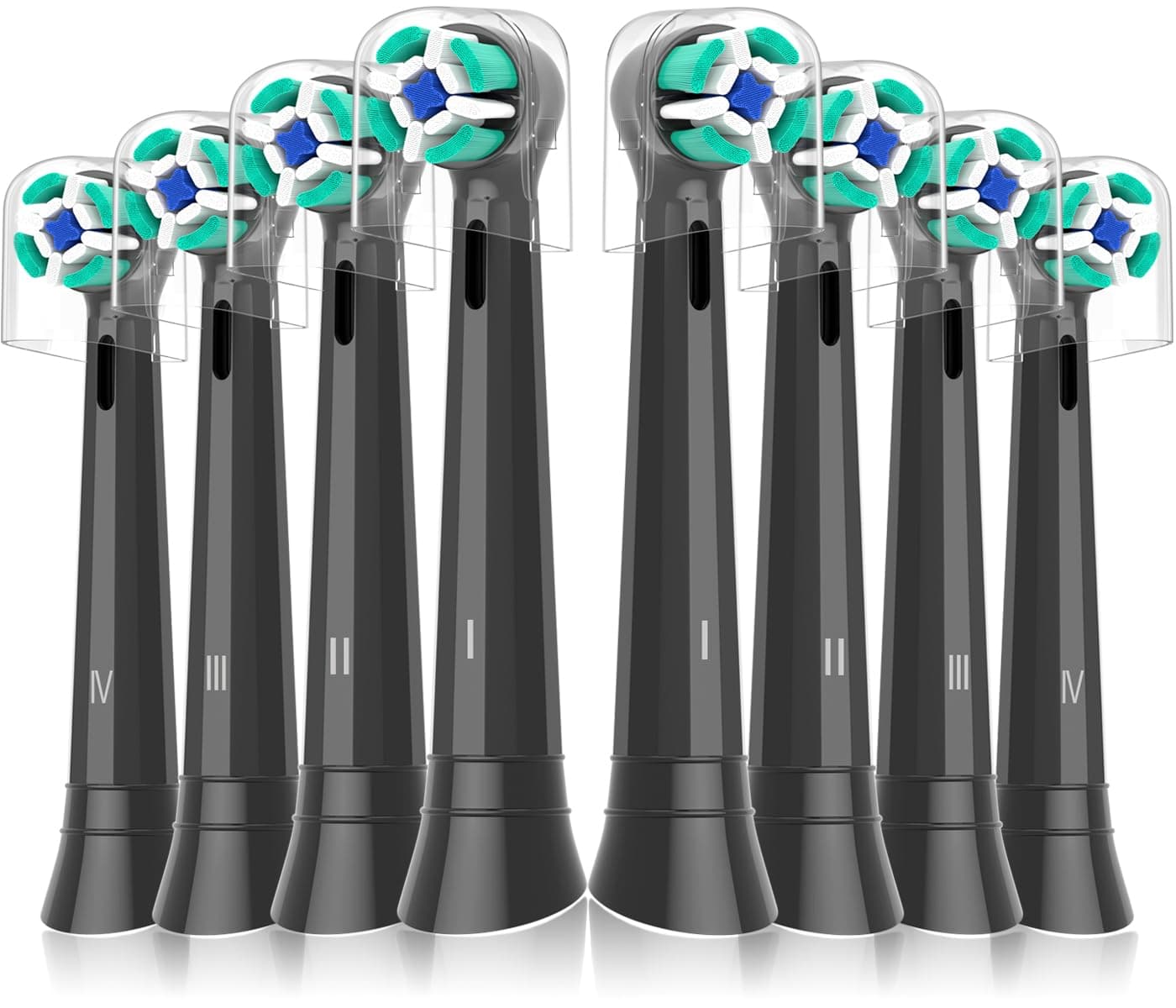 8er IO Sanfte Reinigung Aufsteckbürsten Kompatibel mit Oral B iO Elektrischen Zahnbürstea, Sensitiv IO Zahnbürste Aufsätze Geeignet für Oral B iO 2/3/4/5/6/7/8/9/10(Schwarz) 8 Schwarz For Io 8 stück (1er Pack) Angebot bei HelloDeals