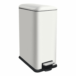Mülleimer Küche, 45 Liter Abfalleimer, großer Tretmülleimer，45L Küchenmülleimer mit Softclose-Deckel und Inneneimer，Schmal Treteimer für Küche, Bad und Büro, Weiß Weiß 45L Angebot bei HelloDeals
