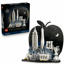 LEGO Architecture New York City – The Big Apple - Miniatur Bauset für Erwachsene - 3D Regaldekoration mit Wahrzeichen inkl. Empire State Building und Brooklyn Bridge - DIY Geschenkidee - 21066 Angebot bei HelloDeals
