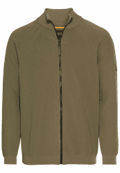 camel active Herren Strickjacke aus atmungsaktivem Polyester XXL Dunkelgrün Angebot bei HelloDeals