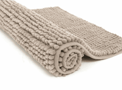 rutschfeste Chenille Badematte – 40 x 60 cm zottelige Mikrofaser-Badematte – schnell wasserabsorbierend, maschinenwaschbar, strapazierfähiger Bodenteppich, für Badezimmer, Zimmer (Beige) Beige 40x60 Angebot bei HelloDeals