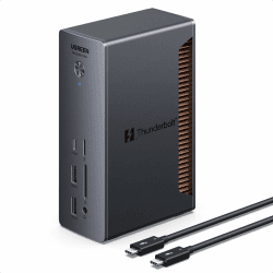 UGREEN Revodok Max Thunderbolt 5 Dock 120Gbps mit 3*TBT5 (Single 8K@60Hz & Dual 6K@60Hz max.), Docking Station 140W Aufladen für Laptop, 2.5Gbps Ethernet, SD 4.0, 3.5mm Aux Angebot bei HelloDeals