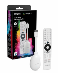 STRONG LEAP-Neve 4K UHD Google TV Streaming Stick Mit Integriertem Google Cast, 2GB RAM + 8GB Flash-Speicher, WLAN 6, Android 12, Ethernet-Anschluss, Dolby Vision & Dolby Audio - Weiß Angebot bei HelloDeals