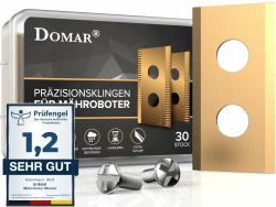 Domar - Langlebige Mähroboter Messer passend für Worx Landroid inkl. Schrauben I Verbesserte Mähroboter speziell für Rasenroboter, Landxcape, Einhell I 30 Ersatzmesser Klingen Angebot bei HelloDeals