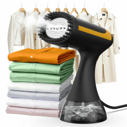 Steamer Dampfglätter Reise 15s Schnelles Aufheizen, 1500 W 25 g/min Tragbarer Dampfbügler Handgerät, Klein Leicht Clothes Steamer für Zuhause Büro, 300 ml Wassertank & Abschaltautomatik Schwarz Angebot bei HelloDeals