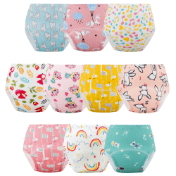 JackLoveBriefs Töpfchen-Trainingshose Baby Entzückende Tiermuster Trainingshosen Töpfchen Unterwäsche Kleinkinder 2-3 Jahre,Gr.S,Mehrfarbig,Packung mit 10 Cremefarben 2-3 Jahre Angebot bei HelloDeals