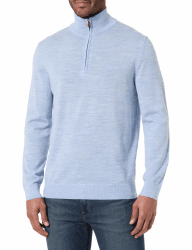 GANT Extrafine Merino Wool Half Zip L Lt Blue Melange Angebot bei HelloDeals