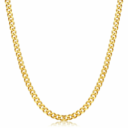 Halskette Herren Silber Gold Schwarz Edelstahl Kette Herren Damen Figorokette Panzerkette Kubanischekette für Männer Jungs 3/6mm Breit Wasserfest Schmuck Geschenk 51.0 Zentimeter A-6mm Gold Angebot bei HelloDeals