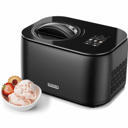 Iceman von Chefman Eismaschine mit Kompressor, 3 Voreinstellungen | kein Vorgefrieren, Digitalanzeige, für Eis, Frozen Yogurt & Sorbet, 2x 600ml Einsätze Schwarz Angebot bei HelloDeals