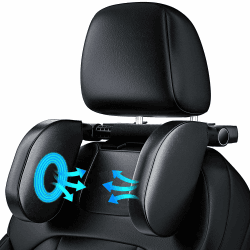 Kopfstütze Auto Kinder, Gedächtnisschaum, Einziehbar Abnehmbar | Schwarz, A05 PVC, seitliches Kopfstützkissen, für Kinder & Erwachsene, ideal zum Schlafen im Auto Schwarz A05 PVC Angebot bei HelloDeals