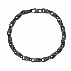 XUANPAI Herren Armband, Silber Farbe 5mm Edelstahl Weizenkette Armband, Vatertag Geschenk Armbänder für Männer Länge 23cm Geschenke für Ehemann Papa Sohn Bruder Damen 5mm-Schwarz 23CM(für Handgelenke 20,1-22 cm) Angebot bei HelloDeals