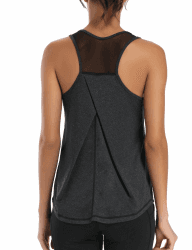 Damen Sport Tank Top Ärmelloses Leichte Fitness Top Yoga Oberteile Schwarz XL Angebot bei HelloDeals
