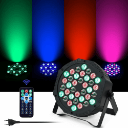 LED Par Strahler 36 LED 72W Discolicht Partylicht RGB DMX512 mit Fernbedienung, Bühnenlicht 7 Lichtmodi DJ licht für Party Bar Stage Feste Show 1 Pc 1PCS Angebot bei HelloDeals