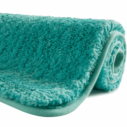 Badematte 120cm x 70cm rutschfest-Badvorleger Maschinenwaschbar Anti-Rutsch Badteppich Weich Wasserabsorbierende Badematten Flauschige Mikrofaser Badezimmerteppich Türkis Mehrweg Türkis 70 x 120 cm (Rechteckig) Angebot bei HelloDeals
