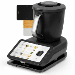 PUERSI Gleitbrett TM7 für Thermomix, 2te Generation, Brett für Thermomix mit Rollen, Leicht Gleitendes Bambus Rollbrett/Slider - Schwarz Angebot bei HelloDeals