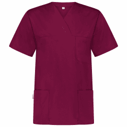 B-well Angel Unisex Kasack Kurzarm V-Ausschnitt Kasack Damen Pflege Kasack Herren Pflege Kasack Schlupfkasack Bordeaux L Angebot bei HelloDeals