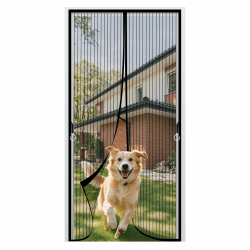 balkontür fliegengitter tür magnet 95x200cm fliegengittertüren balkontür,4CM verbreiterter Türkopf,um ein Durchhängen zu verhindern insektenschutz Tür fenster ohne bohren Schwarz Schwarz 95x200cm Angebot bei HelloDeals