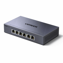 UGREEN PoE Switch 6 Port Gigabit LAN Switch mit 4 PoE+2 Gigabit-Ports, 60W Gesamtleistung für alle PoE-Ports, VLAN, Wärmeableitung Robustes Metallgehäuse, ideal für NVR/IP-Kameras (4PoE+2) 4 POE+2 Port Angebot bei HelloDeals