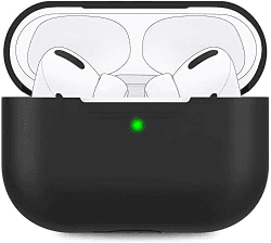 AHASTYLE Silikon Hülle für Airpods Pro Schutzhülle und Haut Case für AirPods Pro 1st/2nd Generation [Front-LED Sichtbar] [Kabelloses Laden] Kompatibel mit Airpods Pro 2019 Airpods Pro, sans Mousqueton A-Schwarz Angebot bei HelloDeals