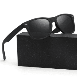 Polarisiert-Sonnenbrille-Herren-Damen-Sonnenbrillen-Sunglasses-Men-Woman-Sonnenbrille Schwarz-Unisex-Retro-Vintage-Klassische-Polarisierte-Brille-Sportbrille-für Fahren-Camping 1-schwarz-grau Angebot bei HelloDeals
