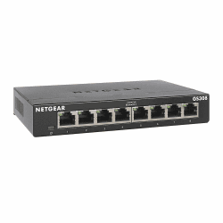 NETGEAR GS308 Gigabit Switch 8 Port LAN Switch (Plug-and-Play Netzwerk Switch, LAN Splitter, Ethernet Switch, lüfterlos, Robustes Metallgehäuse mit EIN-/Ausschalter) Unmanaged 8-Port Angebot bei HelloDeals